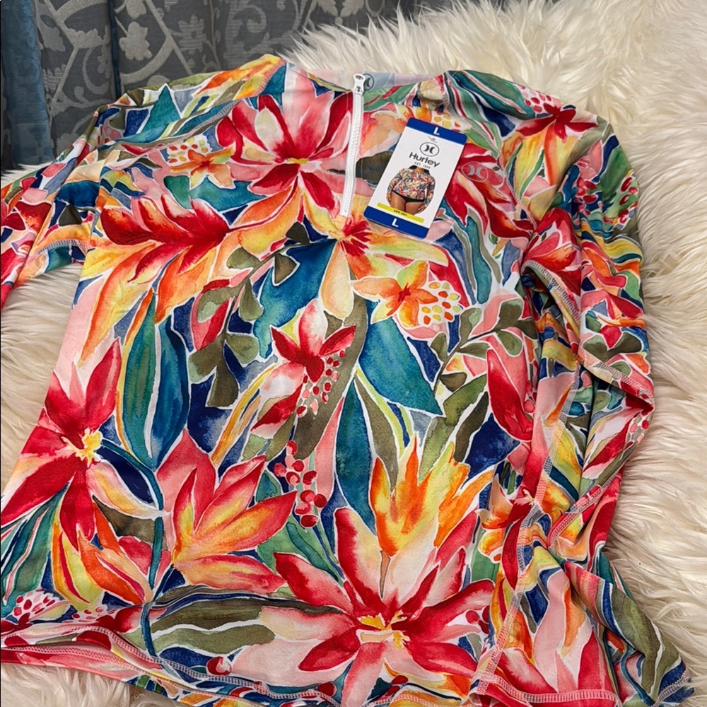 Hurley L Rash guard Sun shirt jungle breeze